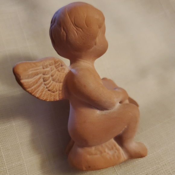 Vintage terracotta cherub with shell - Picture 6 of 6